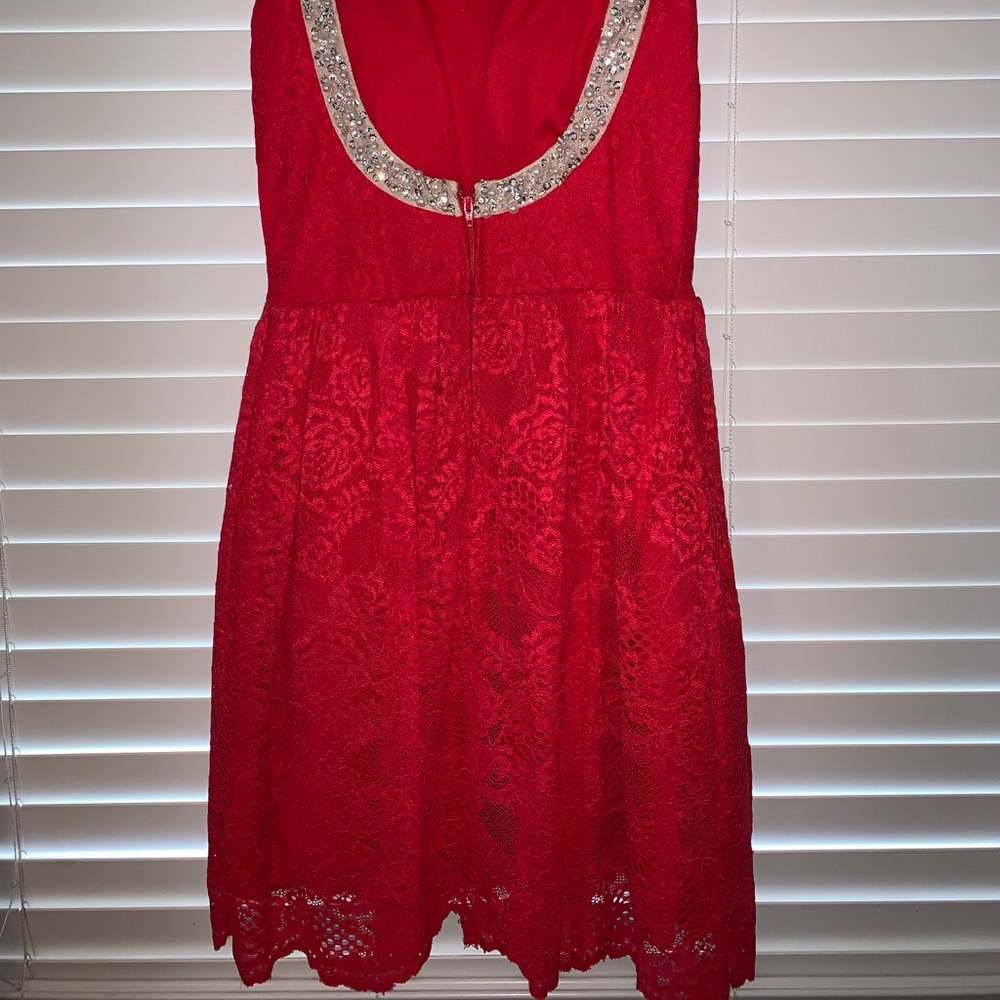 Red City Triangles Formal Dress